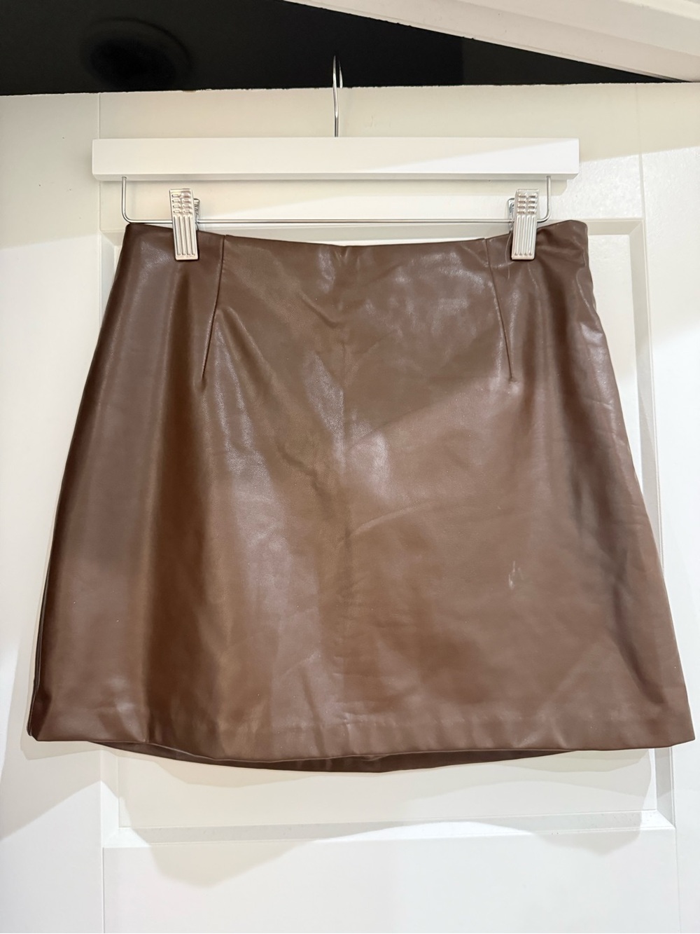 Abercrombie Faux Leather Mini Skirt - Brown